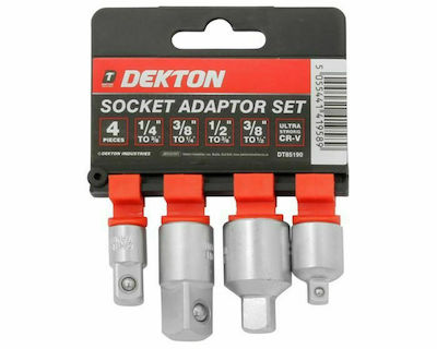 Dekton Adapter with Input 1/2'' / 1/4'' / 3/8'' and Output 1/2'' / 1/4'' / 3/8'' 4pcs