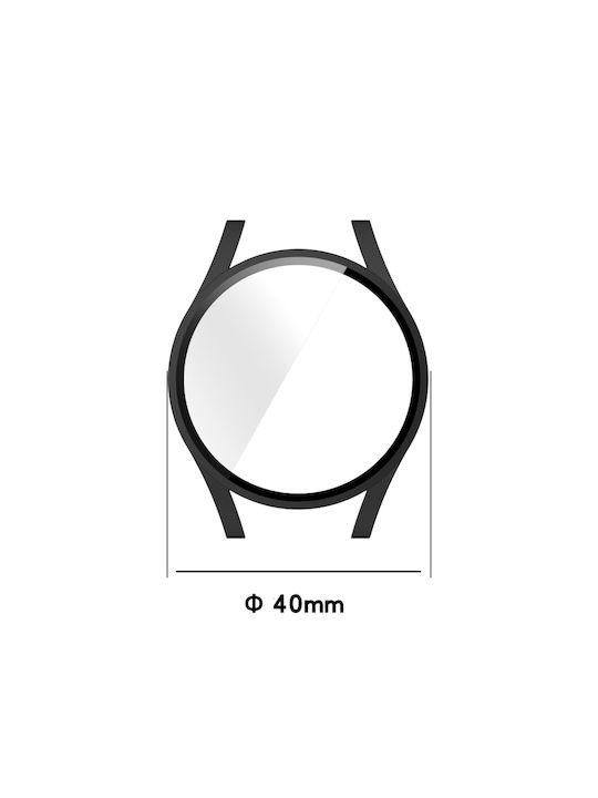 Samsung Plastic Case with Glass in Transparent color for Galaxy Watch 4 40mm