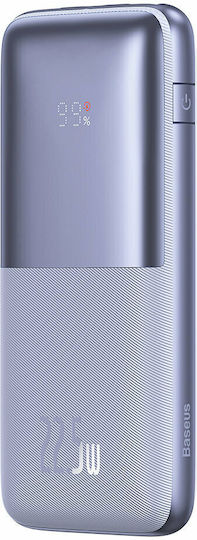 Baseus Bipow Pro Power Bank 10000mAh 22.5W с 2 USB-A порта и USB-C порт Лилав
