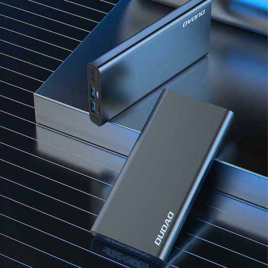 Dudao K5Pro Power Bank 10000mAh με 2 Θύρες USB-A Ασημί