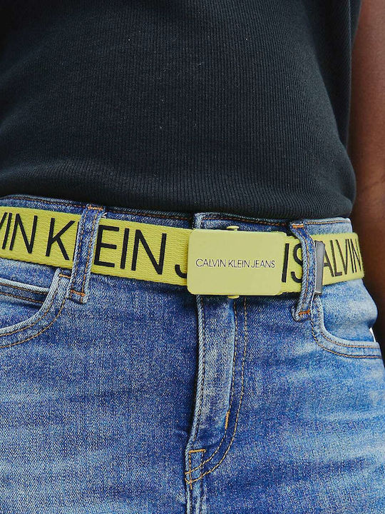 Calvin Klein Kinder Gürtel Gelb Canvas