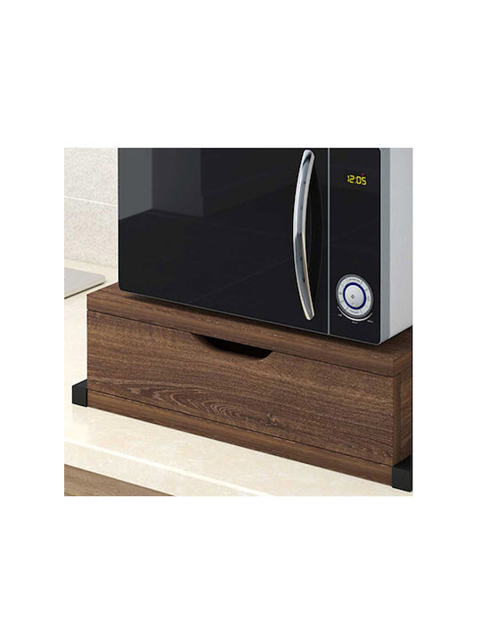 Bakaji Wooden Base for Microwave Oven 54x35x50cm Brown