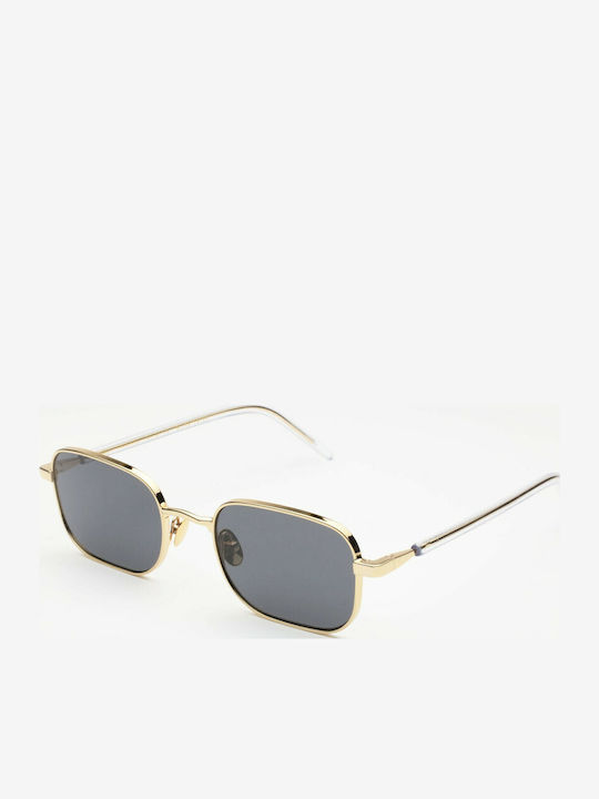 Gast Studio Men's Sunglasses with Gold Metal Frame and Black Lens STU03