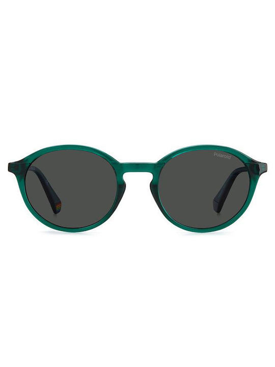 Polaroid Sunglasses with Green Plastic Frame and Gray Polarized Lens PLD6125/S 1EDM9