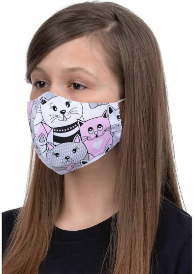 PL Profiled Face Mask 8-12 Years Cats 1τμχ