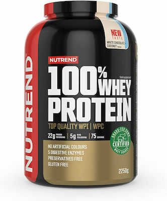 Nutrend 100% Whey Whey Protein Gluten Free with Flavor Coconut White Chocolate 2.25kg