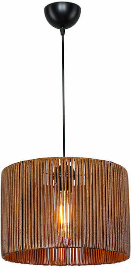Pakketo PWL-1117 Hanging Light Brown with E27 Socket 30.5x20x20cm