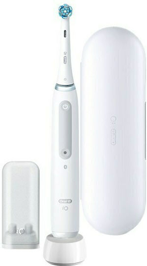 Oral-B iO Series 4 Electric Toothbrush with Timer, Pressure Sensor, and Travel Case White
