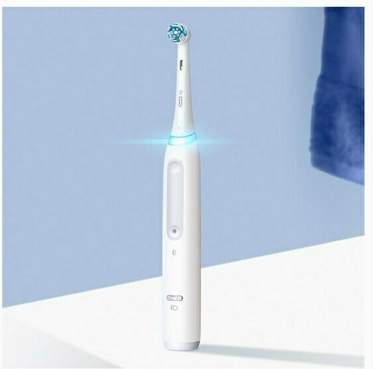 Oral-B iO Series 4 Electric Toothbrush with Timer, Pressure Sensor, and Travel Case White