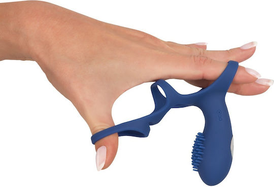 You2Toys Sweet Smile Rechargeable Couples Sleeve Penis Extension with Vibration Blue 10cm