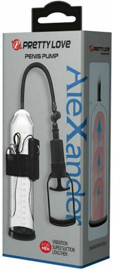 Pretty Love Alexander Penis Pump Pompa Penis cu Vibratie Transparent DE-DEBRA01188