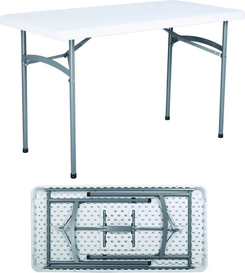 Table Catering Foldable 122x60x74cm White