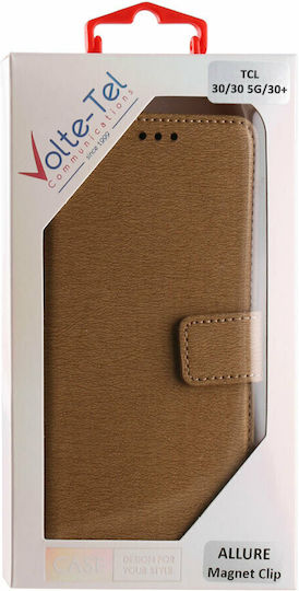 Volte-Tel Allure Magnet Портмоне Изкуствена кожа Златист (TCL 30/30 5G/30+)
