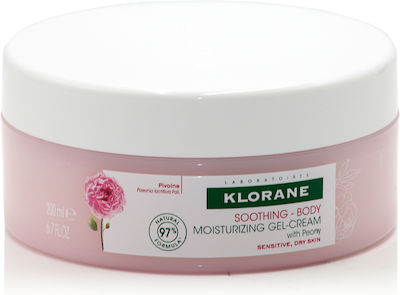 Klorane Peony Soothing Body Moisturizing Gel-Cream 200ml