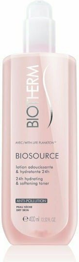 Biotherm Biosource 24h Hydrating Softening Toner Dry Skin Lotion Cleansing Face 400ml