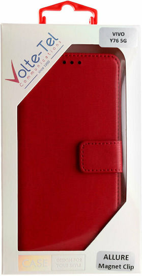 Volte-Tel Allure Magnet Wallet Δερματίνης Κόκκινο (Vivo Y76 5G)