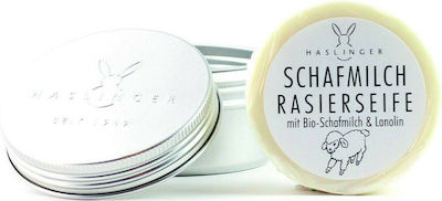 Haslinger Sheepmilk & Lanolin Σαπούνι Ξυρίσματος σε Μεταλλικό Βαζάκι 60gr