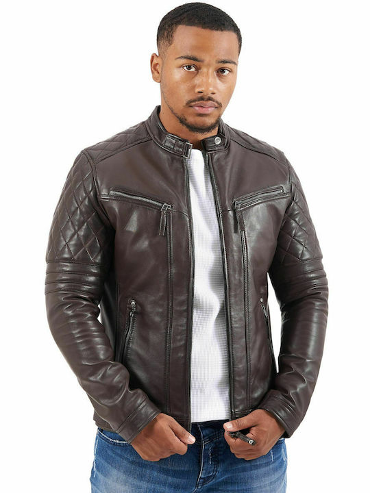 BRAVO SHEEP BROWN - AUTHENTIC MEN'S BROWN LEATHER JACKET