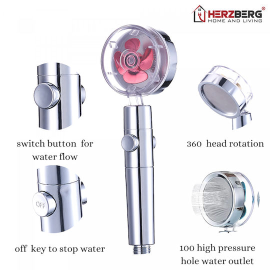 Herzberg HG-8087_RED Τηλέφωνο Ντουζ
