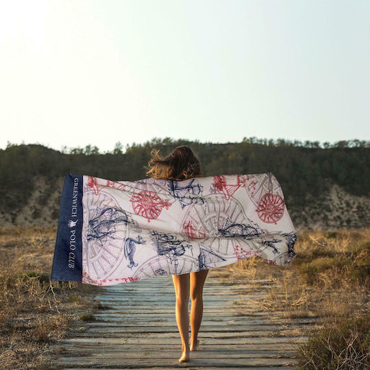 Greenwich Polo Club Beach Towel Cotton Beige 170x80cm.