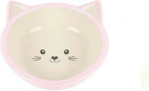 Happypet Kitten Keramik Schalen Futter & Wasser für Hund & Katze 200ml 13cm in Rosa Farbe