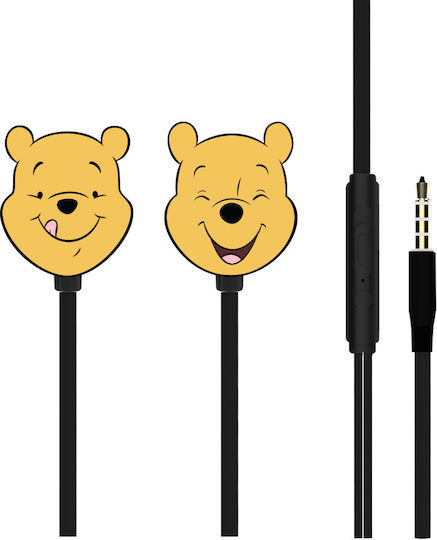 Disney Winnie The Pooh In-ear Handsfree με Βύσμα 3.5mm Μαύρο