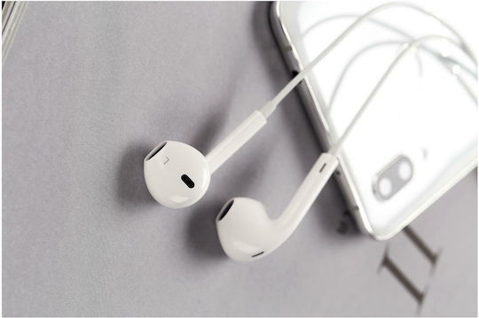 Foneng T15 Earbuds Handsfree με Βύσμα USB-C Λευκό