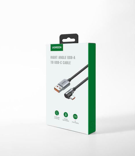 Ugreen US284 Braided USB 2.0 Cable USB-C male - USB-A 18W Μαύρο 3m 70255