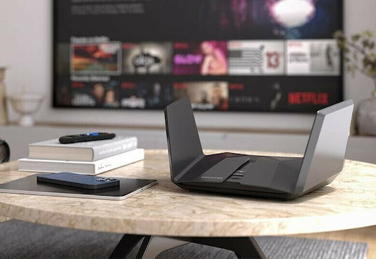 NetGear Nighthawk RAXE500 Drahtlos Router Wi‑Fi 6E mit 5 Anschlüssen Gigabit Ethernet