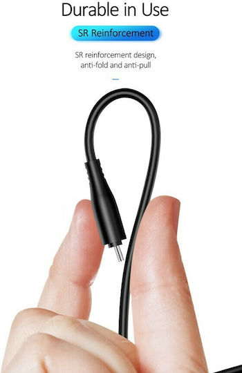 Usams US-SJ266 USB to Lightning Cable Μαύρο 1m (SJ266USB01)