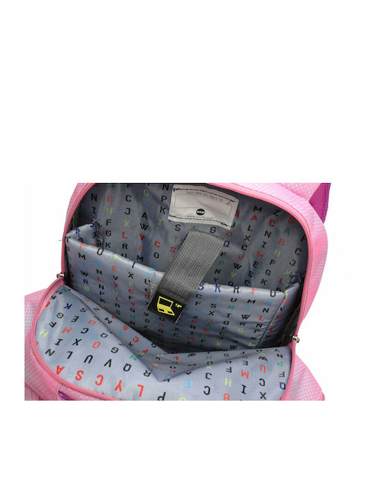 Lyc Sac School Backpack Elementary Pink with Water Bottle Holder