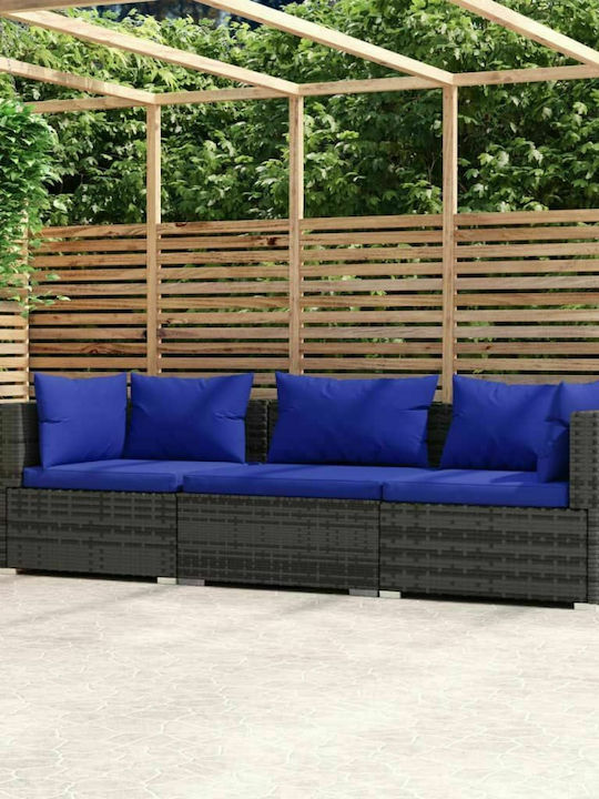 Tree-Seater Sofa Outdoor Rattan with Pillows 70x70x60.5cm