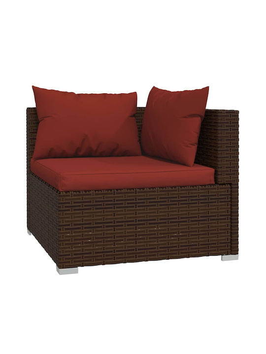 Tree-Seater Sofa Outdoor Rattan with Pillows 70x70x60.5cm