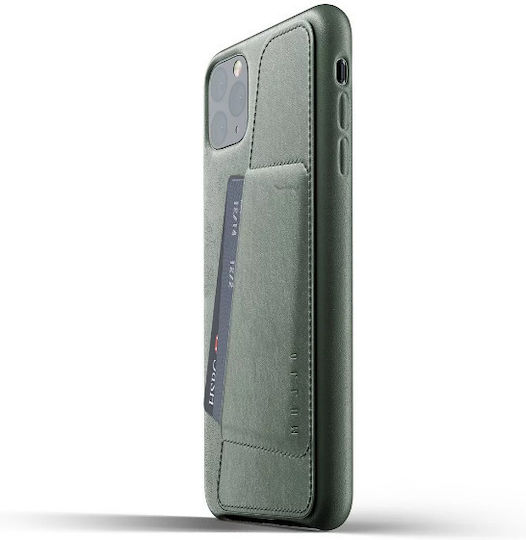 Mujjo Full Leather Wallet Leather 1mm Slate Green (iPhone 11 Pro Max)