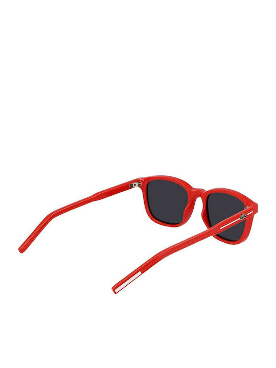 Lacoste Men's Sunglasses with Red Plastic Frame and Gray Lens L3639S-615