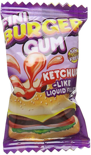 Fini Chewing gum Burger with Flavor Ketchup Gluten Free 1pcs 5gr