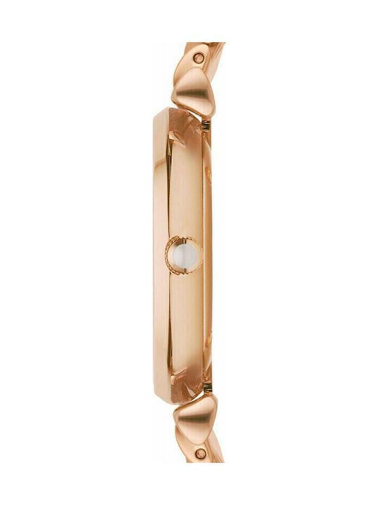 Emporio Armani Gianni Γυναικείο Ρολόι 32mm Μπαταρίας με Ροζ Χρυσό Μεταλλικό Μπρασελέ