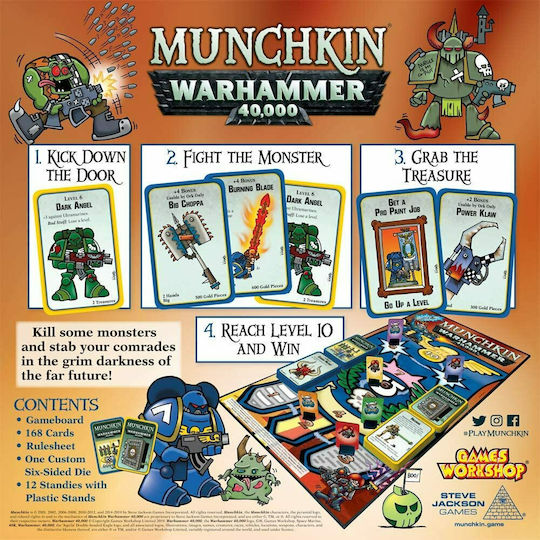 Настолна игра Munchkin Warhammer 40,000 за 3-6 играчи 10+ години (EN) Steve Jackson Games