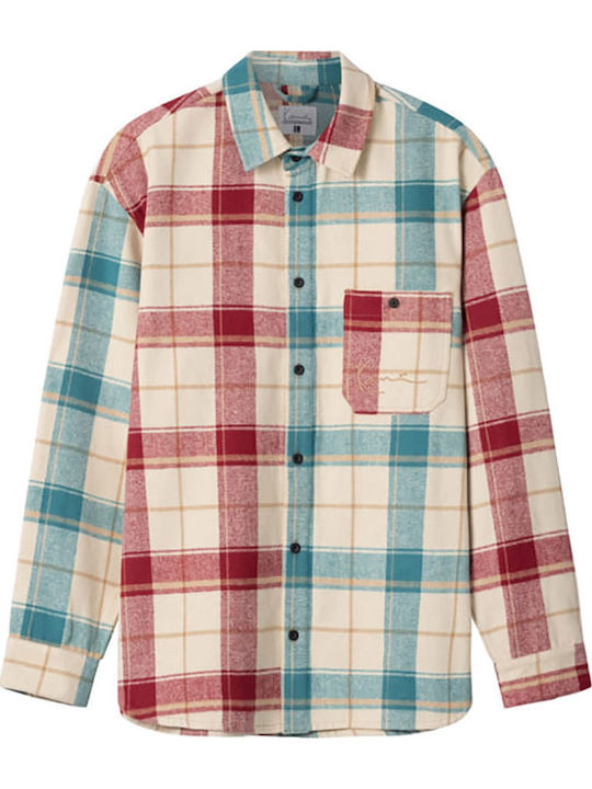 Long-sleeved Flannel Shirt Checked Multicolour