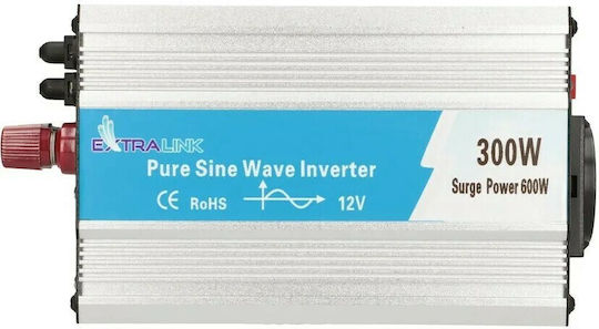 Extralink Inverter Αυτοκινήτου 300W για 12V DC με 1xUSB