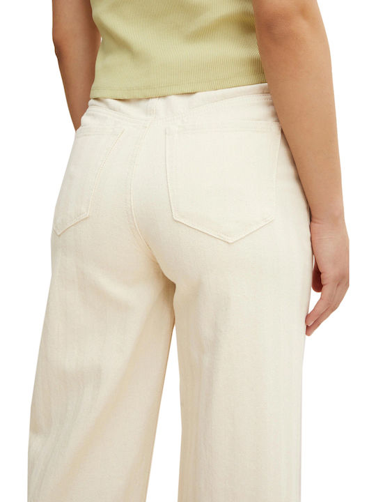 Women's Jean Trousers in Wide Line Beige