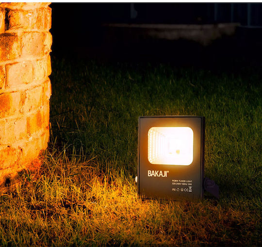 Bakaji Waterproof LED Flood Light 30W RGB With Remote Control IP65