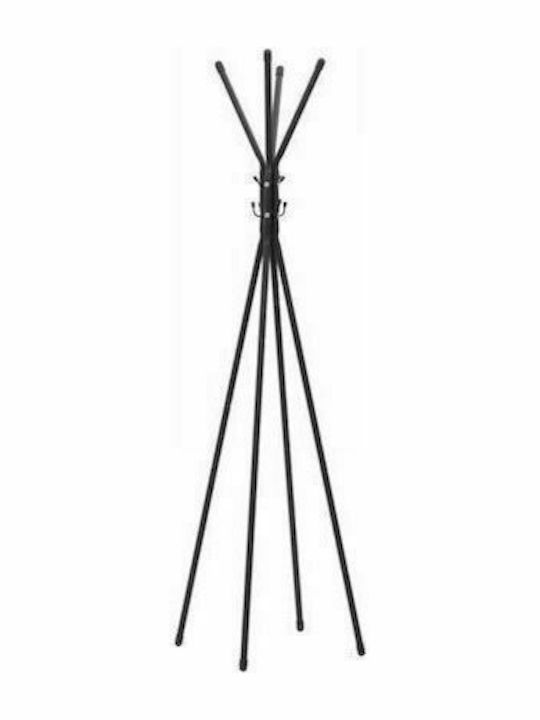 Click Freestanding Coat Rack Metallic Black 51x51x155cm