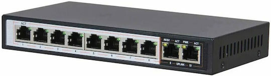 Extralink Perses Unmanaged L2 PoE+ Switch με 8 Θύρες Gigabit (1Gbps) Ethernet