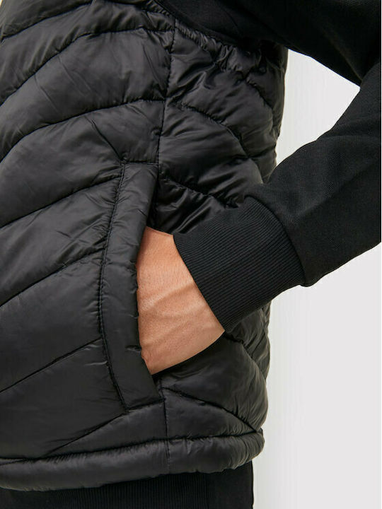 Ärmellos Jacke Puffer Schwarz