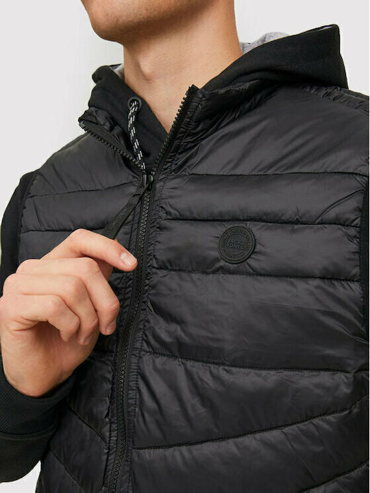 Ärmellos Jacke Puffer Schwarz