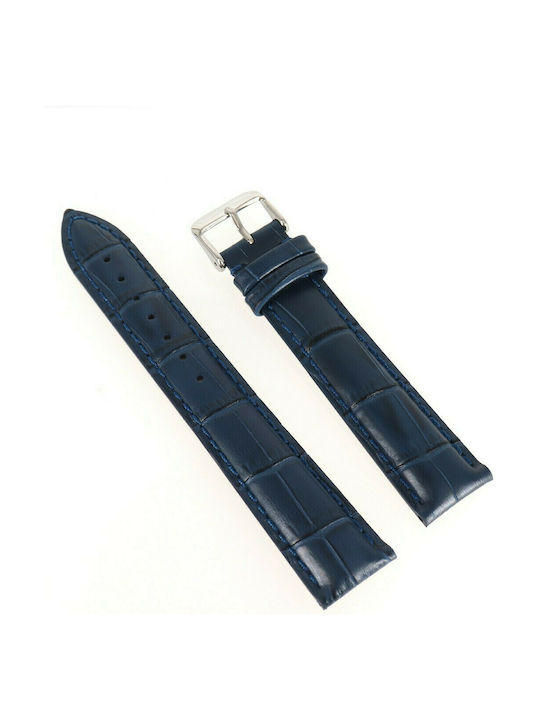 Leather Strap Blue 18mm