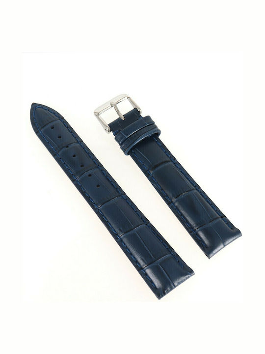 Tzevelion Δερμάτινο Λουράκι Μπλε 18mm