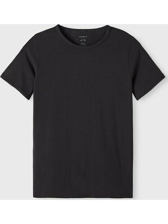 Name It Kids' Set with Undershirts Short-sleeved Black 2pcs