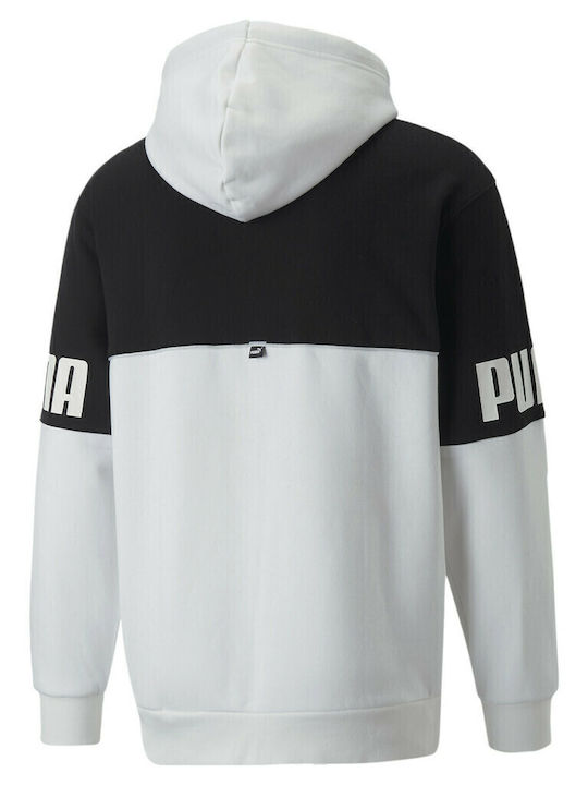 Power Colorblock Sweatshirt mit Kapuze White / Black